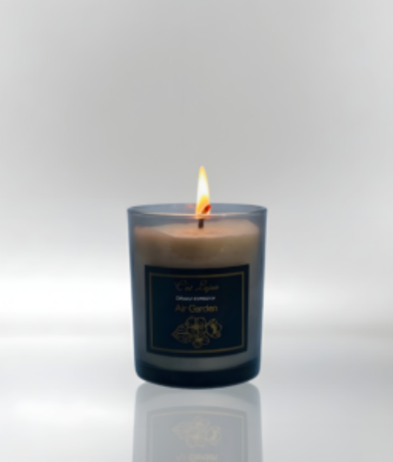 Bougie parfumée en verre fumé